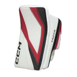 CCM Senior Tacks Hockey Goalie Blocker Chicago/ white black red