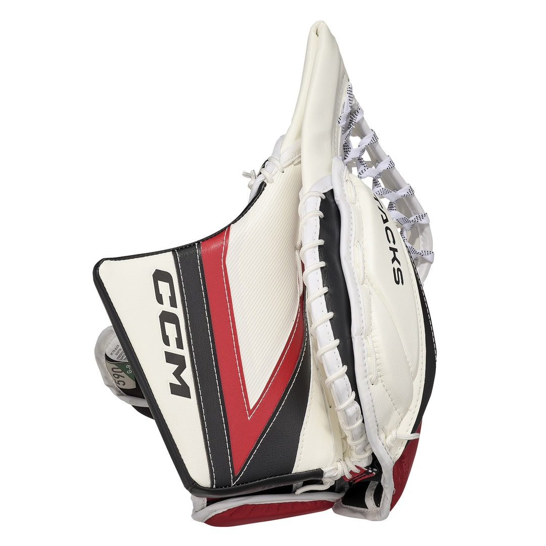 CCM Senior Tacks Hockey Goalie Trapper Chicago/ white-red-black