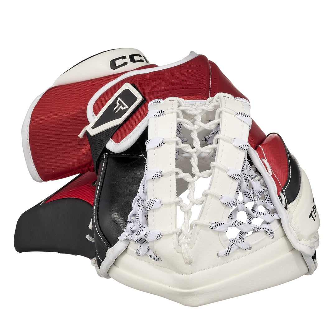 CCM Senior Tacks Hockey Goalie Trapper Chicago/ white-red-black