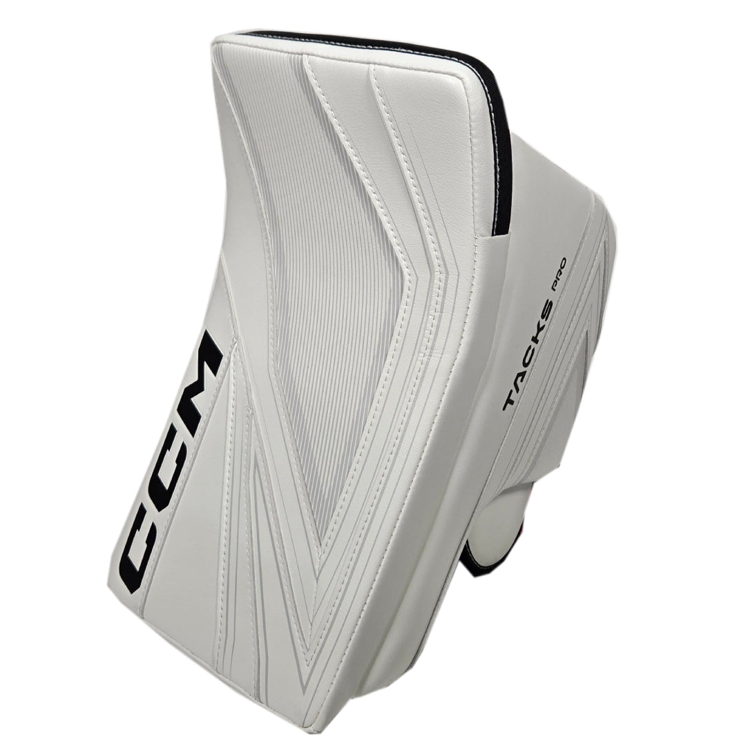 CCM Senior Tacks Pro Hockey Goalie Blocker White