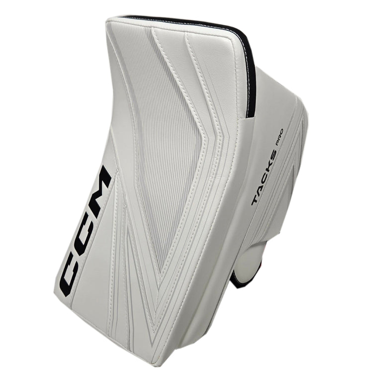 CCM Senior Tacks Pro Hockey Goalie Blocker White