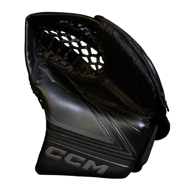 CCM Senior Tacks Pro Hockey Goalie Trapper Black Graphite