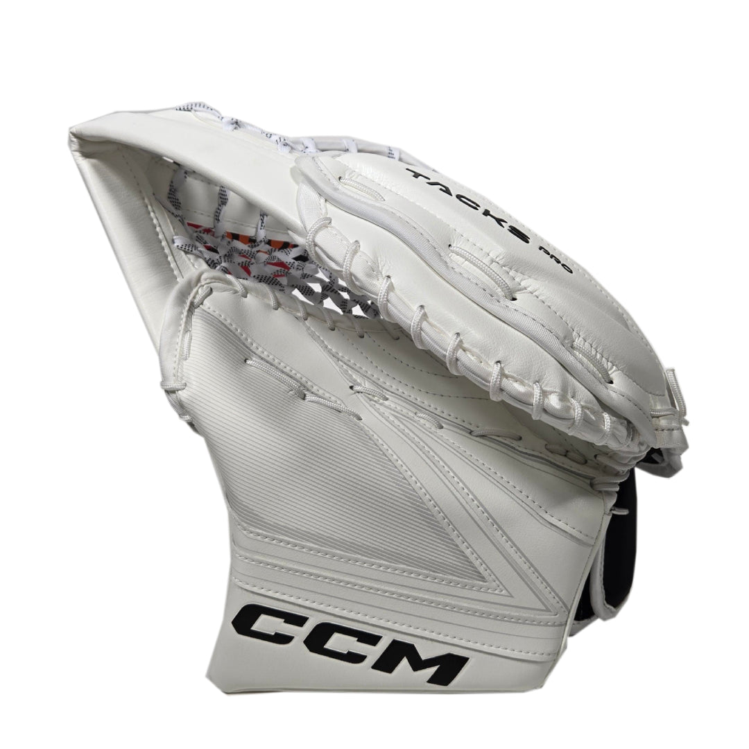 CCM Senior Tacks Pro Hockey Goalie Trapper White