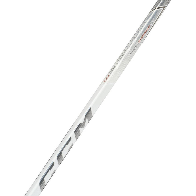 CCM Senior Tacks Recharge Pro White Hockey Player Stick white silver