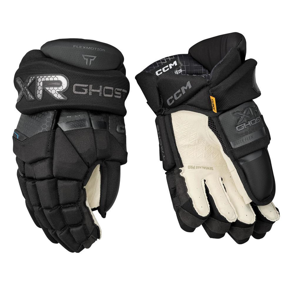 CCM Senior Tacks XR Ghost Hockey Player Glove Black/Graphite