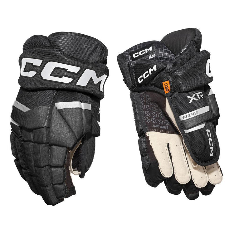 CCM Senior Tacks XR Hockey Player Glove Black/White