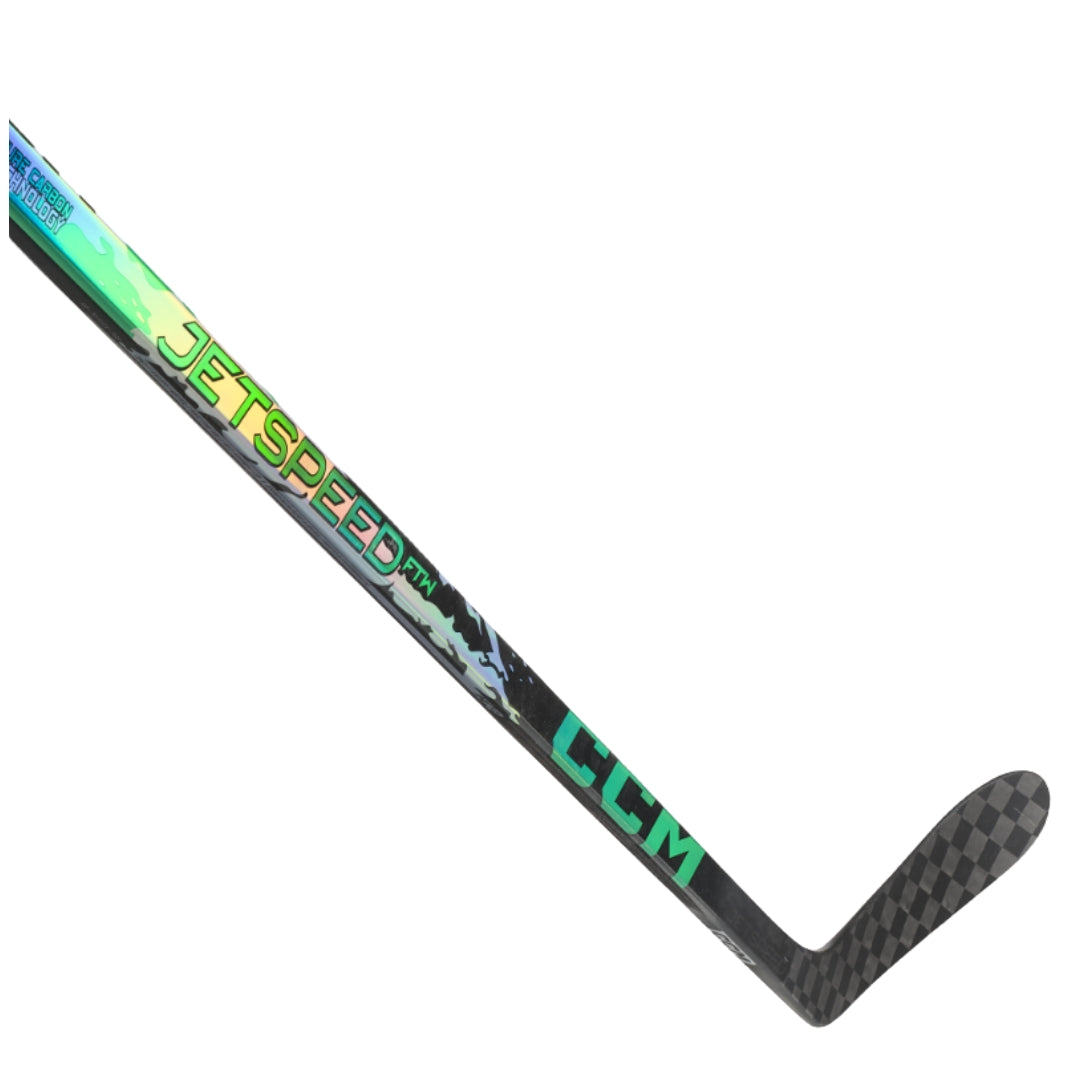 CCM Senior Women's JetSpeed FTW Pro Hockey Player Stick black green silver