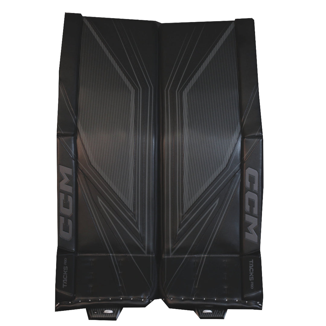 CCM Senior Tacks Pro Hockey Goalie Pad Black Graphite