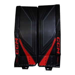 CCM Senior Tacks Pro Hockey Goalie Pad Black Red
