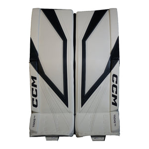 CCM Senior Tacks Pro Hockey Goalie Pad White Black