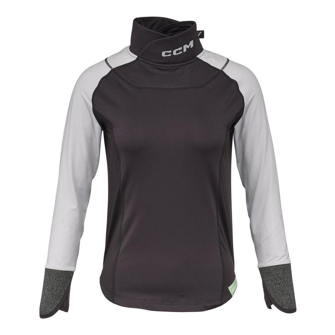 CCM Women's FTW Long Sleeve Hockey Baselayer Top black grey