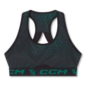 CCM Women's Taylor Heise Training Sports Bra dark green