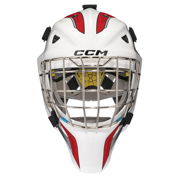 CCM Youth Axis F5 Decal Goalie Mask White /red