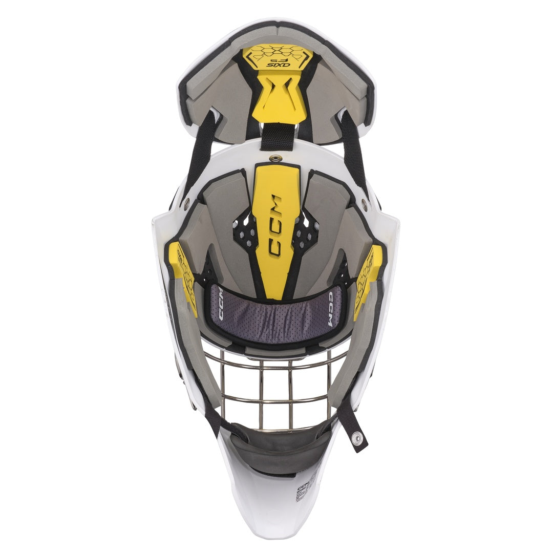 CCM Youth Axis F5 Hockey Goalie Mask white