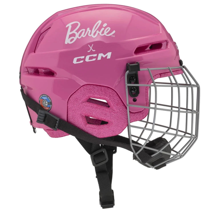 CCM Youth Barbie Multi Sport Combo Helmet pink white black