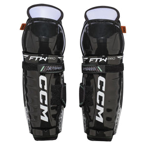 CCM Youth FTW Pro Hockey Shin Guards black white