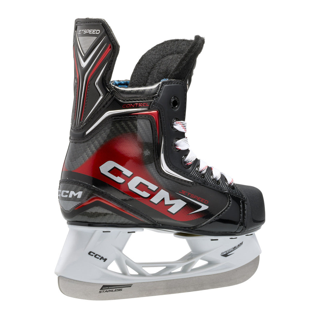 CCM Youth JETSPEED Control Hockey Player Skates 2025 black red