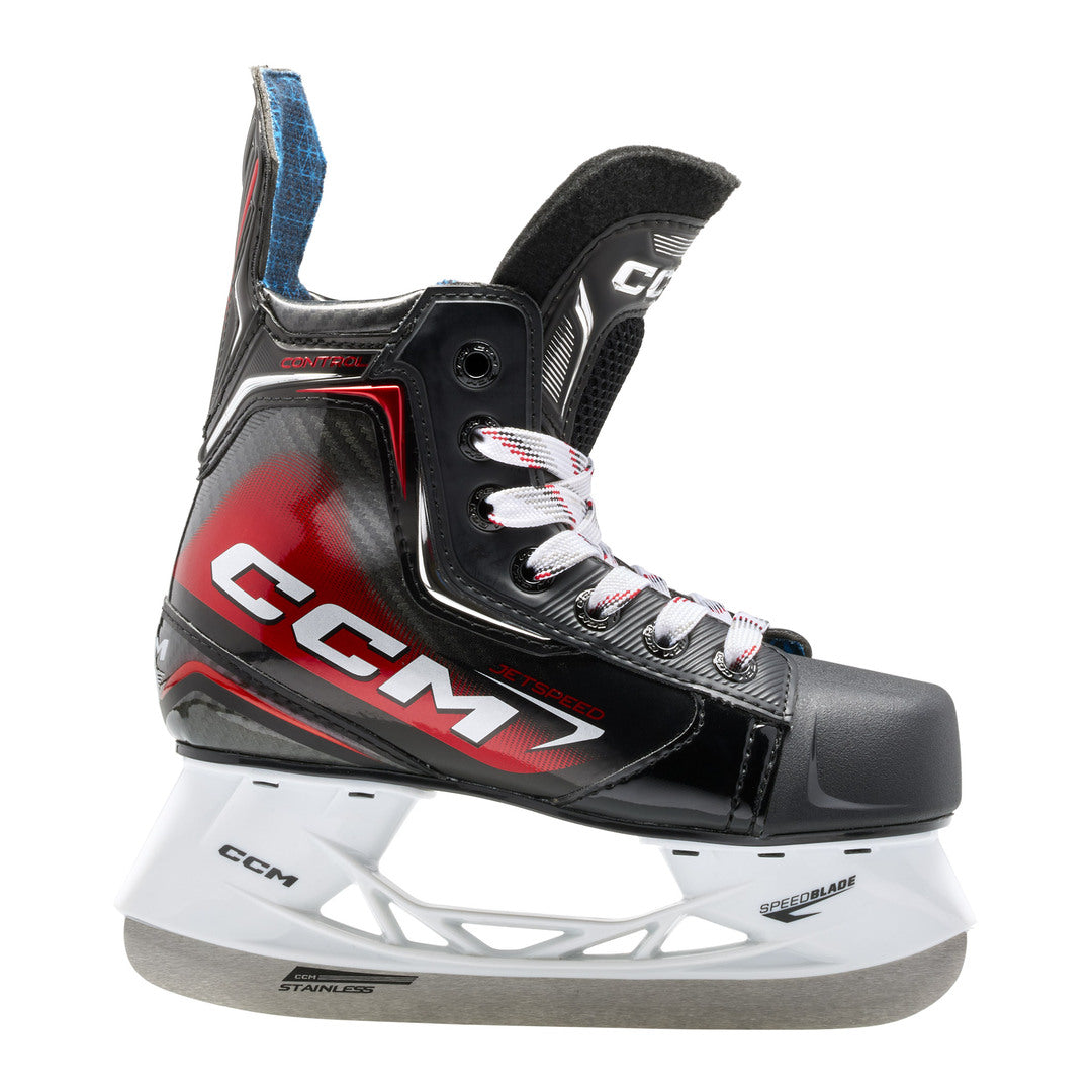 CCM Youth JETSPEED Control Hockey Player Skates 2025 black red