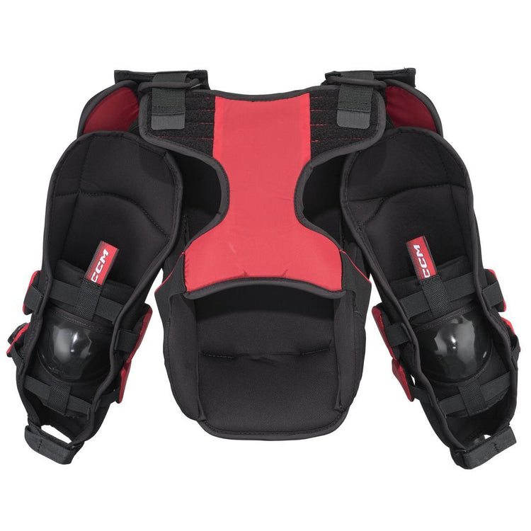 CCM Youth Phenom Hockey Goalie Chest and Arm Protector black red
