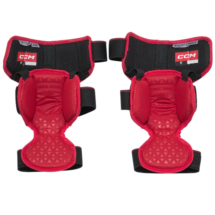 CCM Youth Phenom Hockey Goalie Knee Pad black red