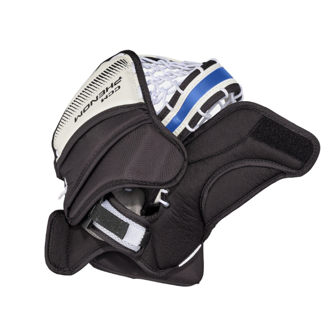 CCM Youth Phenom Hockey Goalie Trapper white/royal/black