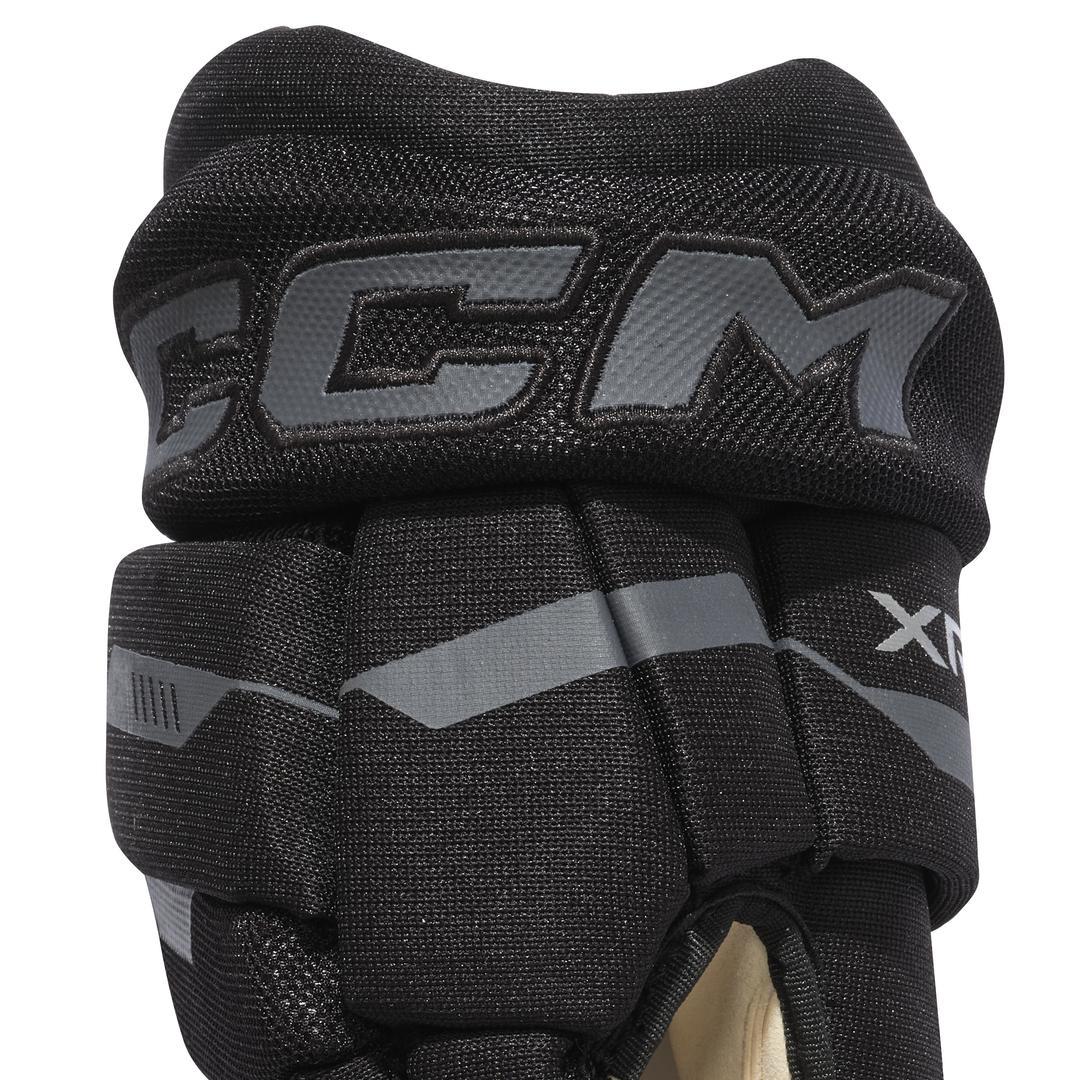 CCM Youth Tacks XR Pro Hockey Player Glove black grey