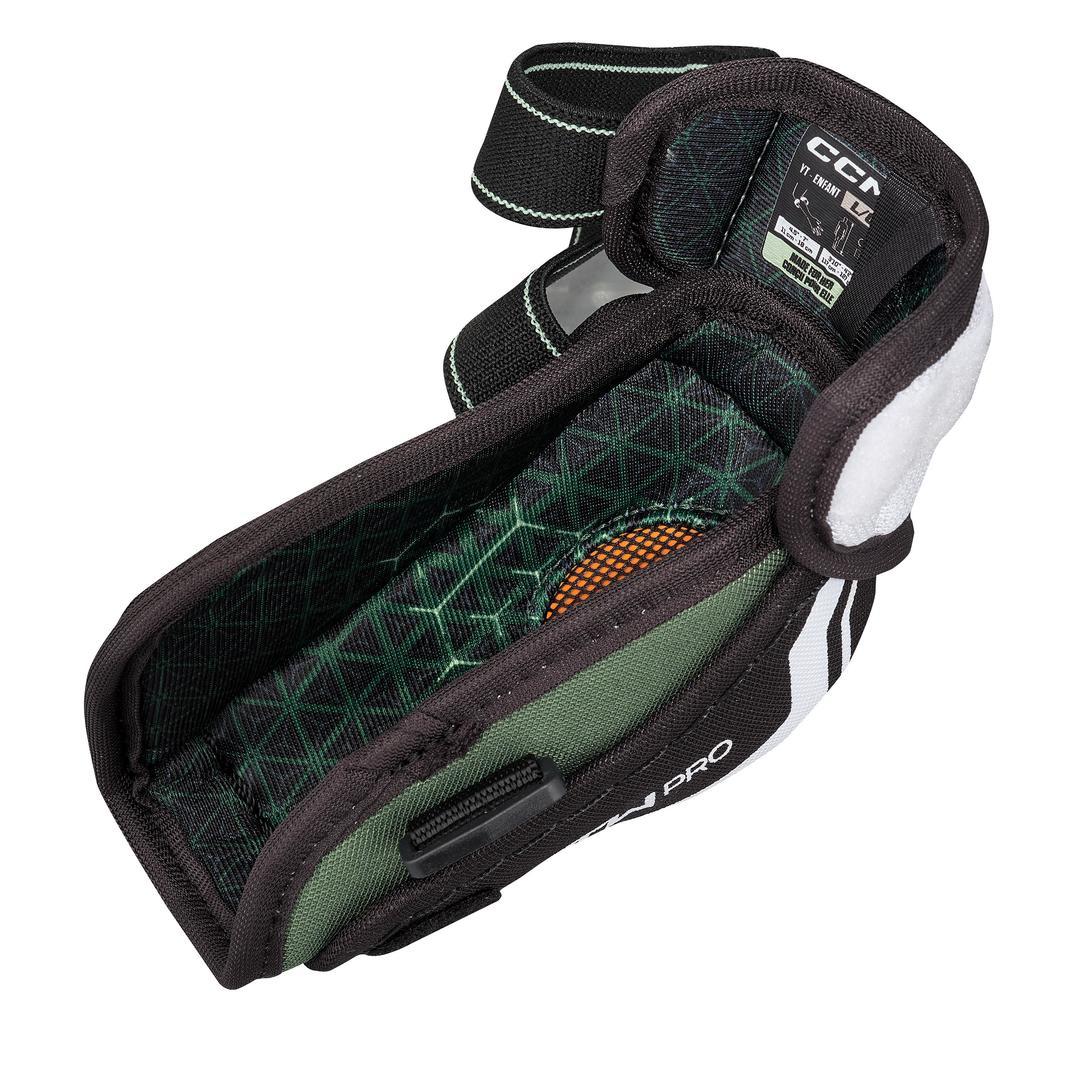 CCM Youth Women's FTW Pro Hockey Elbow Pad black white
