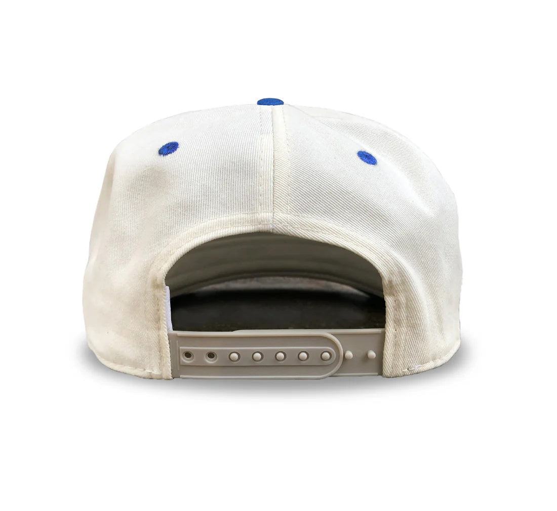 Celly Hockey Senior Alberta Pond Hockey Snapback Hat Cream/Blue