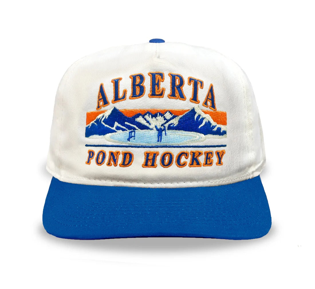Celly Hockey Senior Alberta Pond Hockey Snapback Hat Cream/Blue