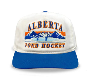 Celly Hockey Senior Alberta Pond Hockey Snapback Hat Cream/Blue