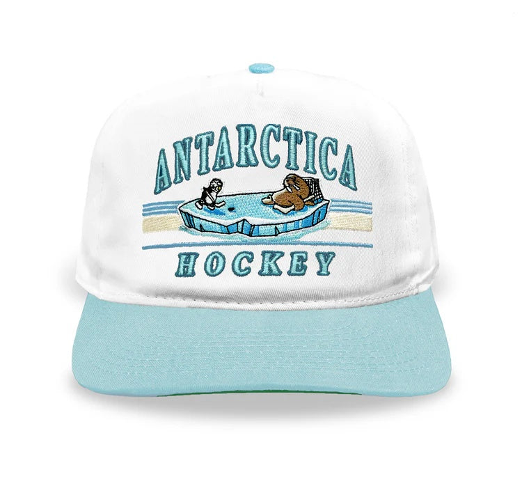 Celly Hockey Senior Antarctica Pond Hockey Snapback Hat Cream/Light Blue