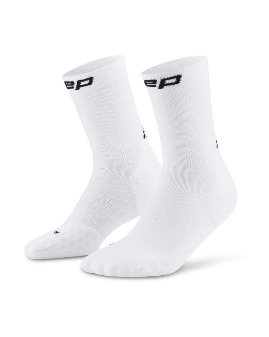 CEP Men's The Run 5.0 Compression Socks Mid Cut white