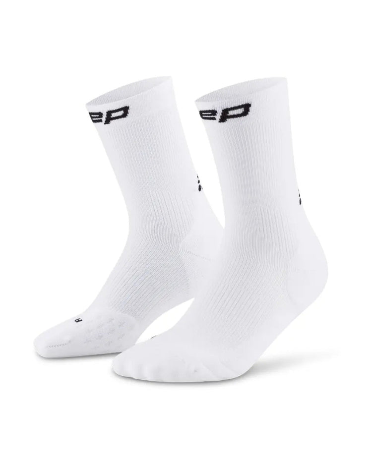 CEP Men's The Run 5.0 Compression Socks Mid Cut white