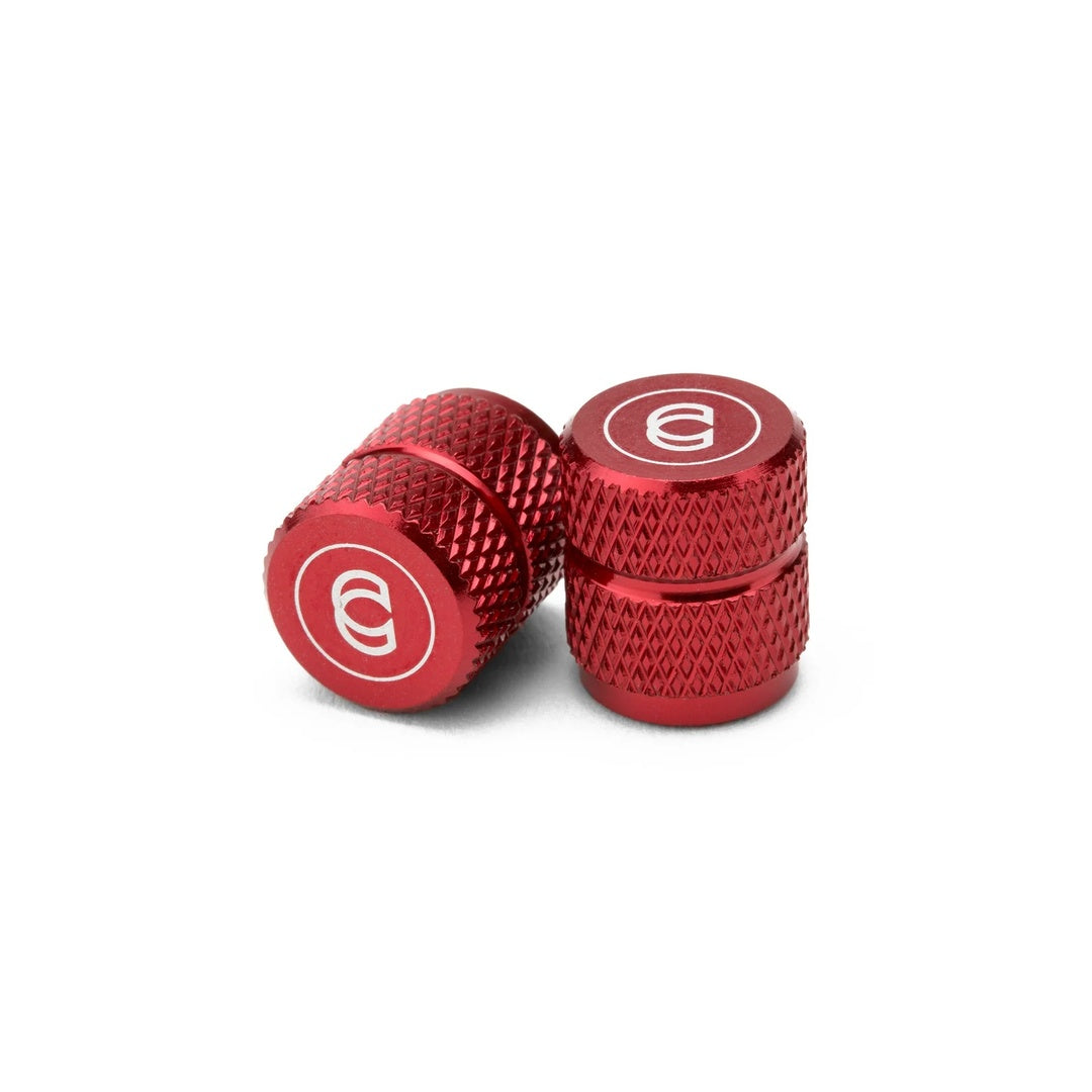 Cinema Alloy Valve Caps red