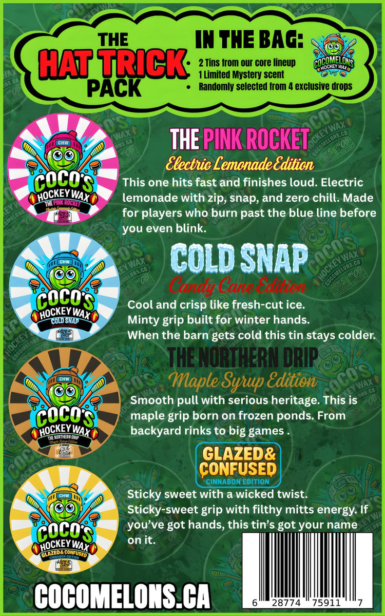 Cocomelons Hat Trick Hockey Stick Wax Mystery 3-Pack 1