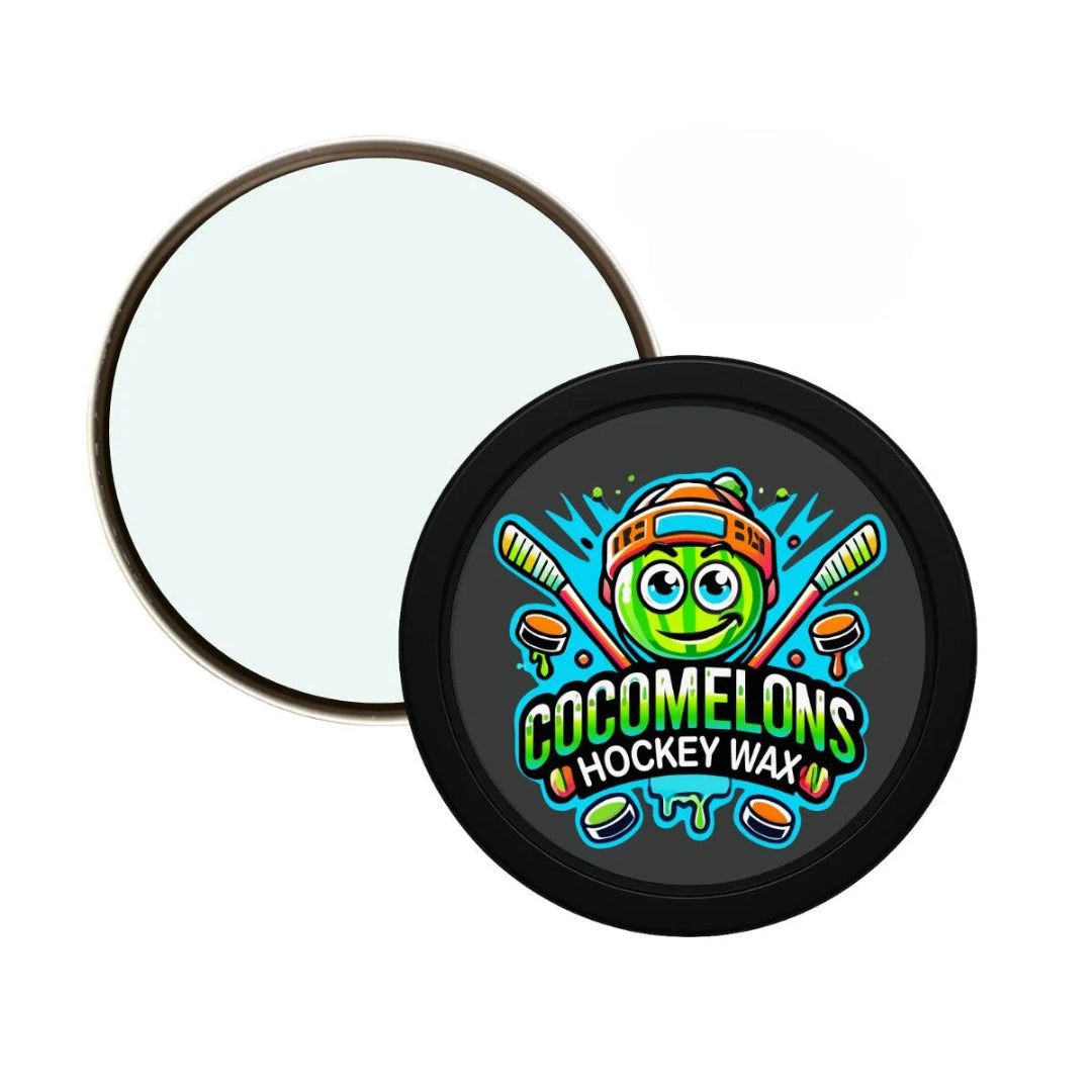 Cocomelons Hockey Stick Wax birthday cake white