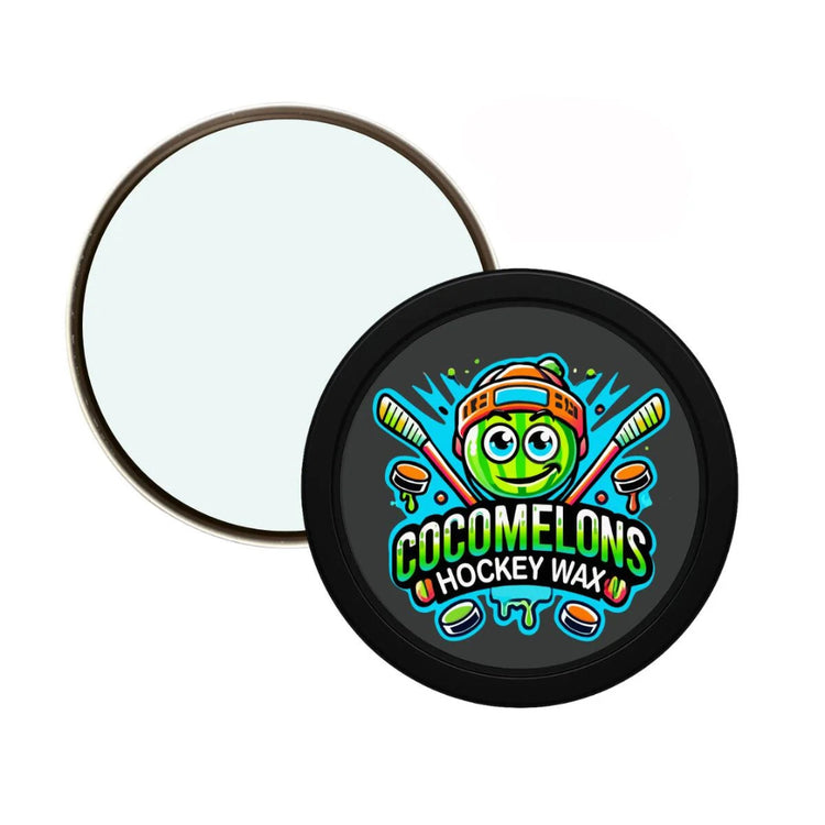 Cocomelons Hockey Stick Wax birthday cake white