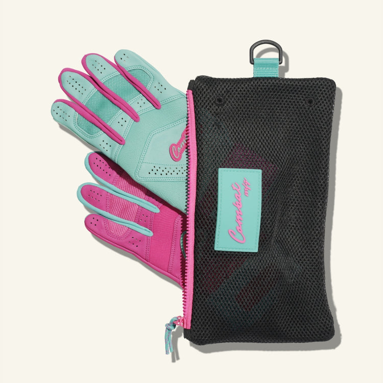 Combat Senior Yin Yang Long Strap Collection Batting Gloves min/pink
