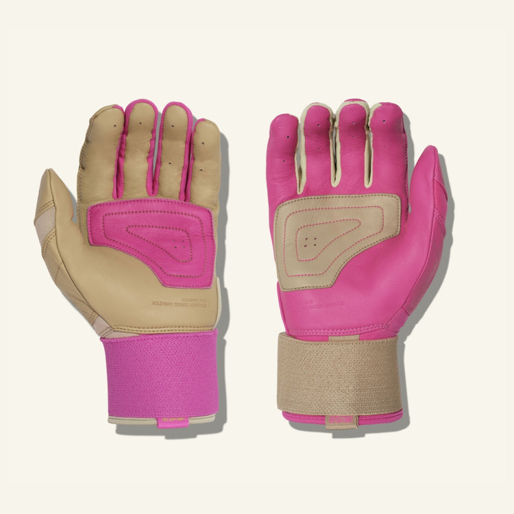 Combat Senior Yin Yang Long Strap Collection Batting Gloves sand/pink