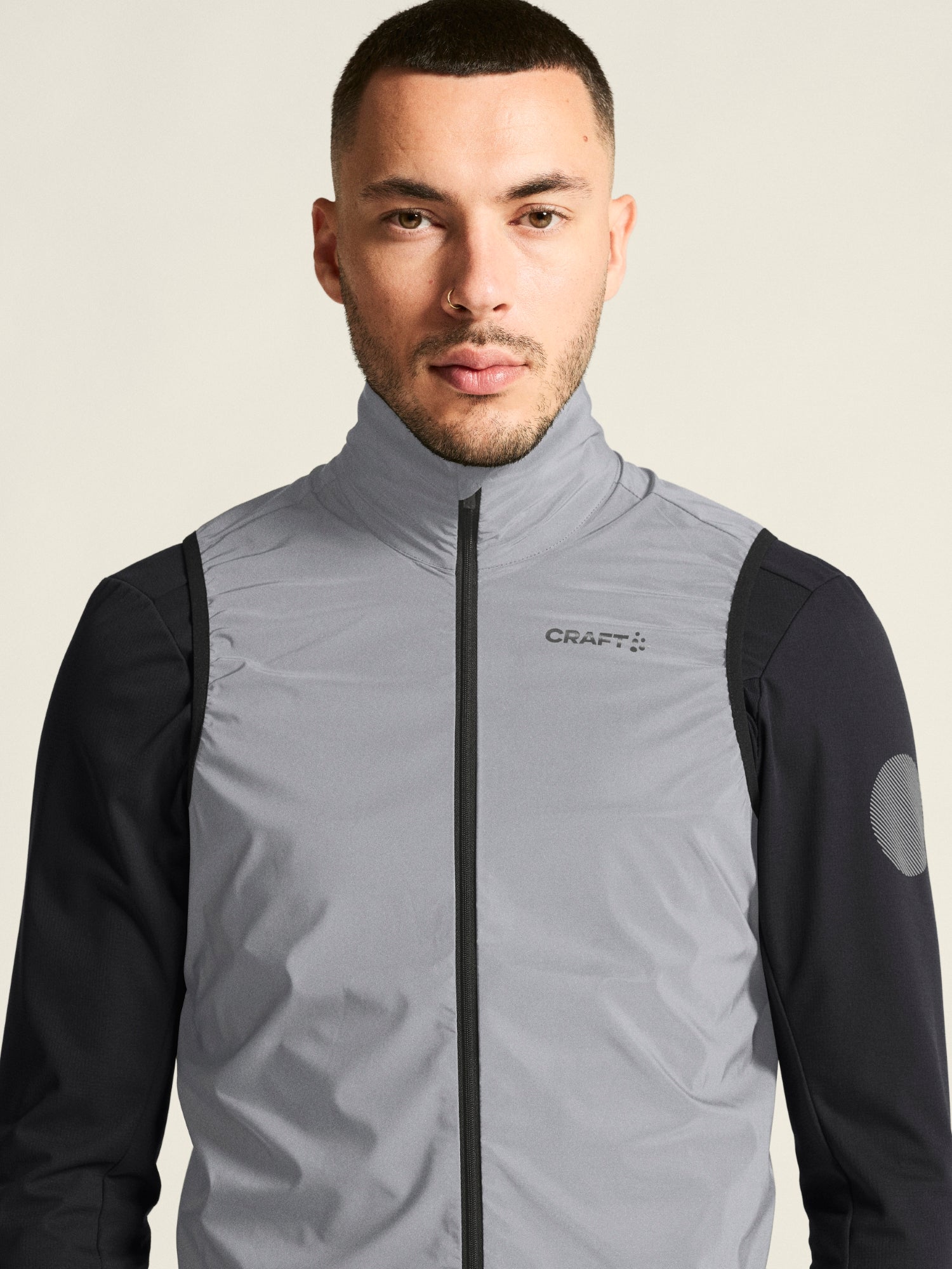Craft Men's ADV Essence Lumen Wind Vest Silver Black 