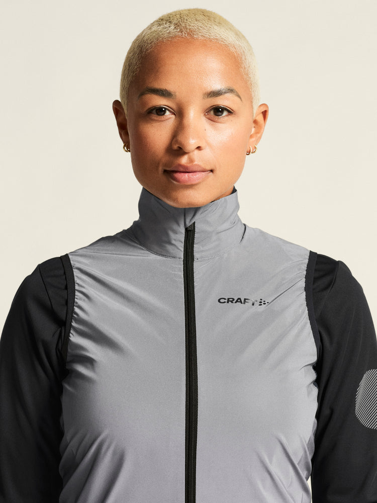 Craft Women's ADV Essence Lumen Wind Vest Silver Black