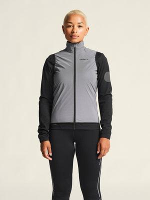 Craft Women's ADV Essence Lumen Wind Vest Silver Black