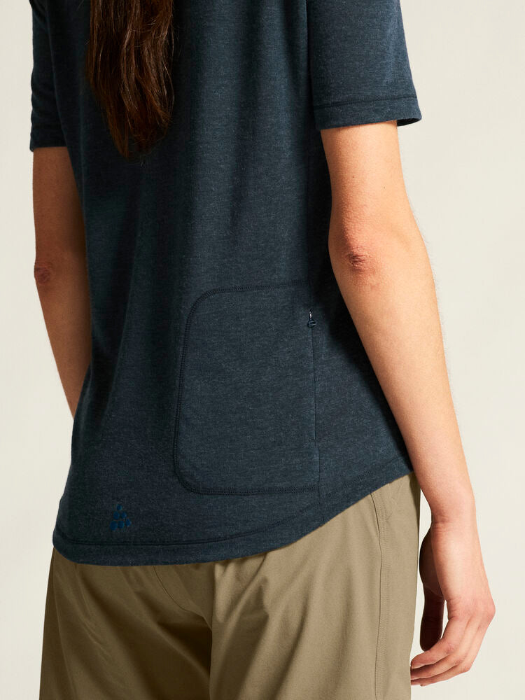 Craft Women's EveryDay Wool Short Sleeve Tee dark blue