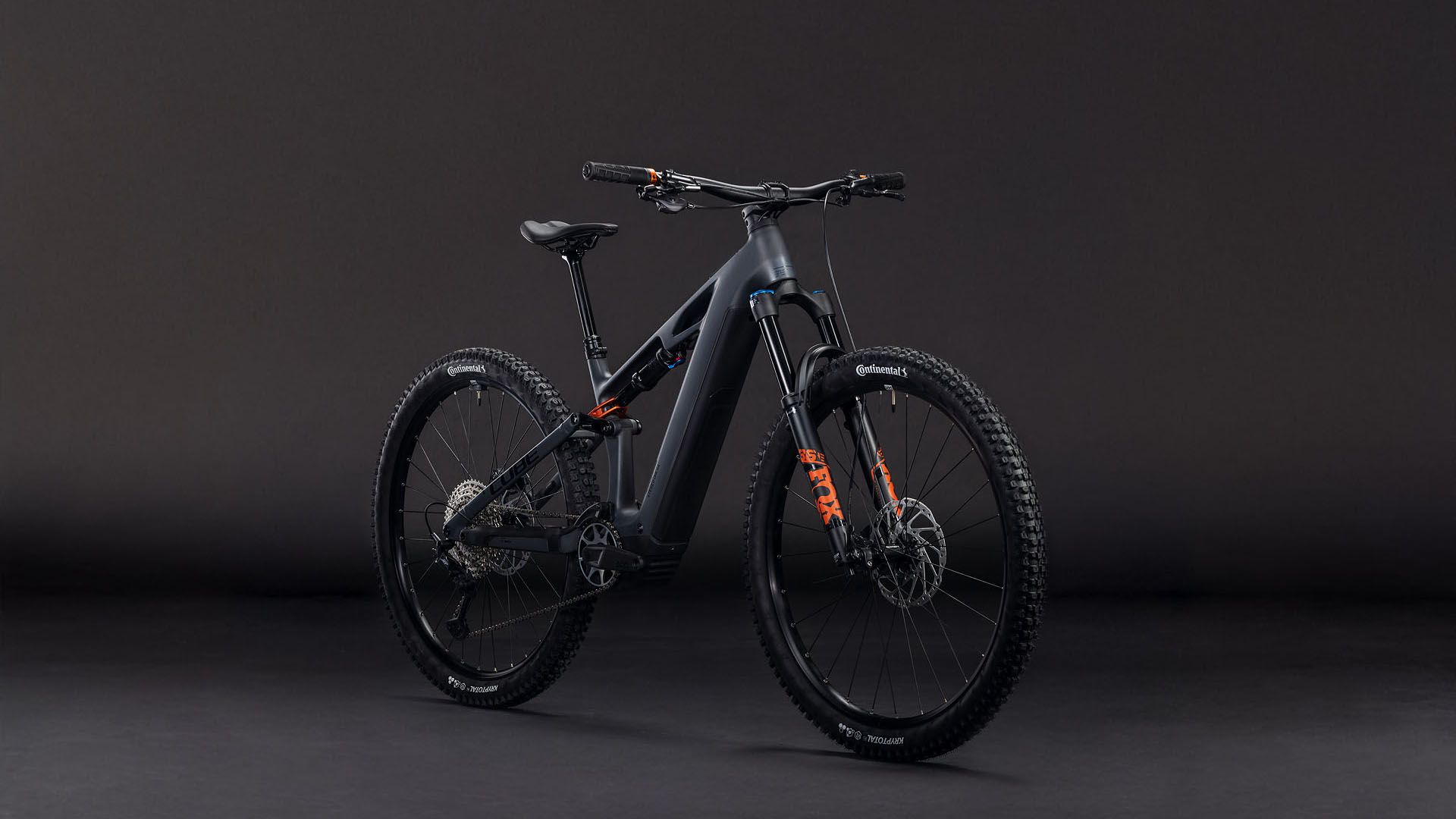 Cube Stereo Hybrid ONE44 HPC SLX 800 Full Suspension Electric Bike 2026 Slab Grey/Orange