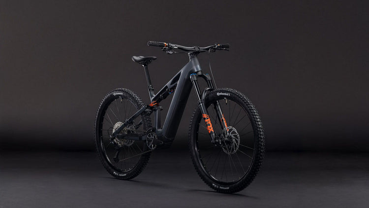Cube Stereo Hybrid ONE44 HPC SLX 800 Full Suspension Electric Bike 2026 Slab Grey/Orange