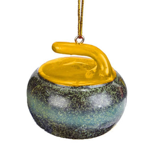 Curling Rock Tree Ornament yellow