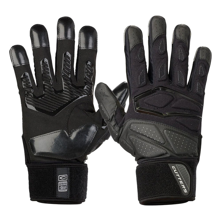 Cutters Senior Force 5.0 Lineman Football Gloves Black