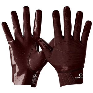 Cutters Senior Rev 5.0 Football Receiver Gloves-Maroon