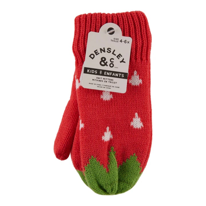 D&CO Kids Foodie Mittens Strawberry