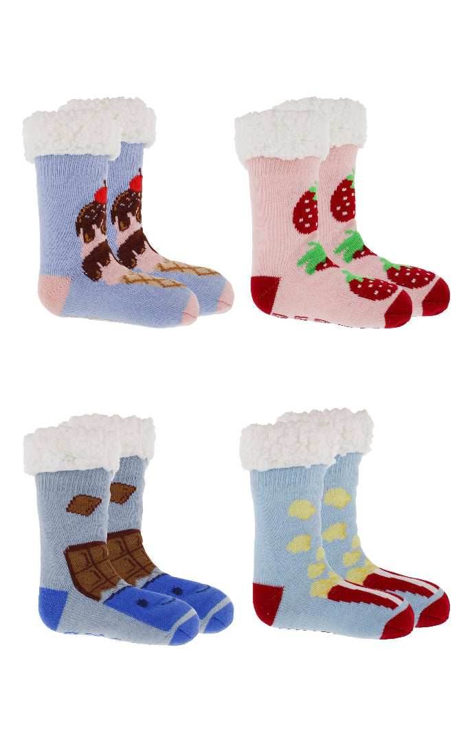 D&CO Kids Foodie Slipper Socks